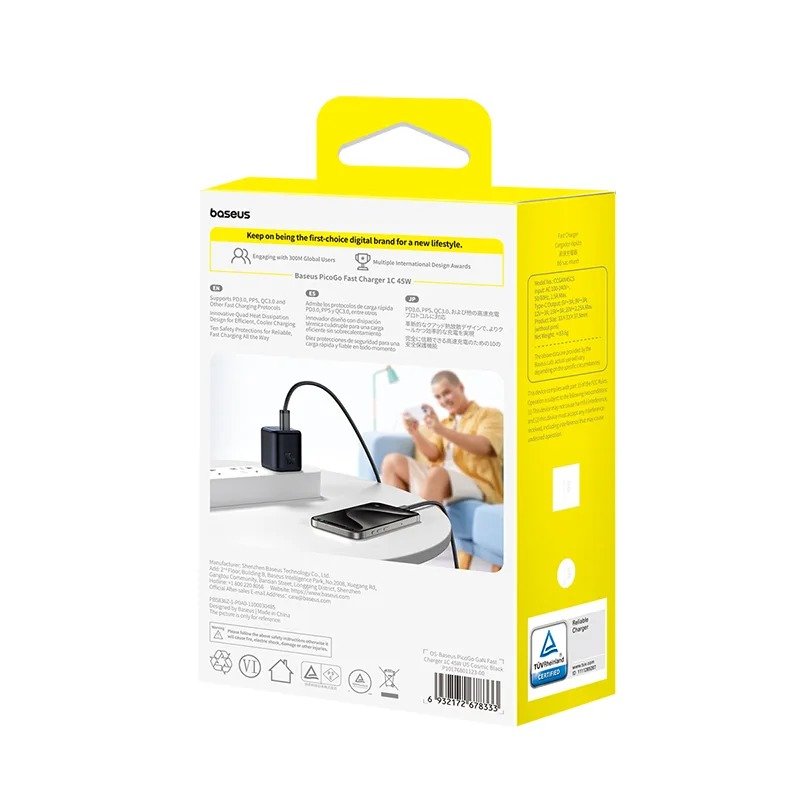 Baseus GaN6 Charger 45W PD Adapter