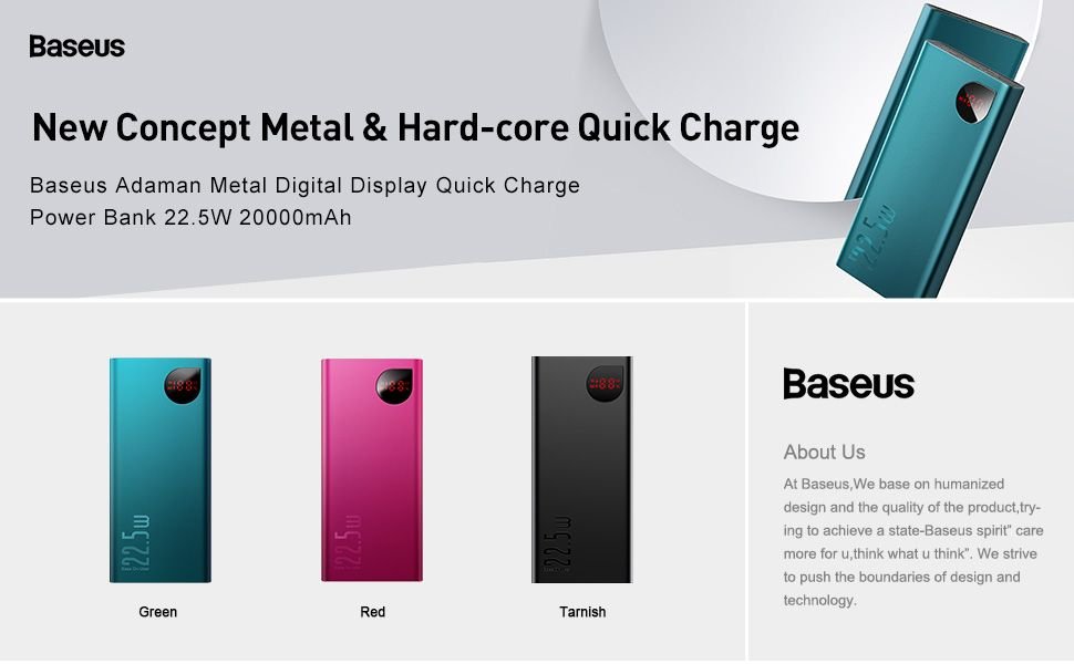 Baseus Adaman 22.5W 20000mAh Powerbank