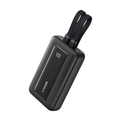 Anker Zolo Power Bank (10K,35W,Built-In Dual USB-C Cables)